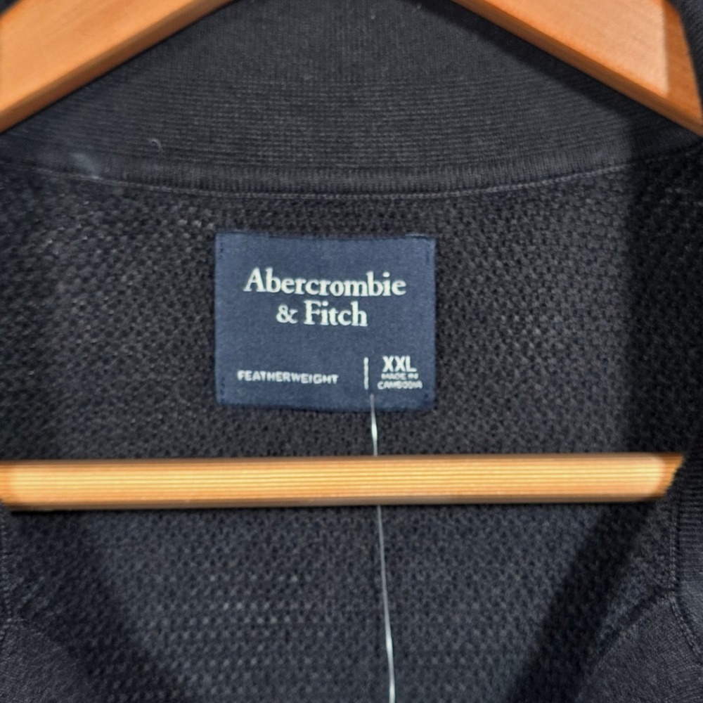 Abercrombie & Fitch Mens XXL Black‎ Featherweight Pima Cotton Polo Shirt - Picture 4 of 8